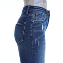 HIGH RISE MOM JEANS WITH FINISHED HEM - BLUEBELL WASH - Clove & Ivy