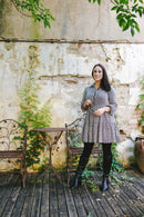 Black and White Collared Gingham Mini Dress - Clove & Ivy