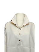 Cream High Neck Button Front Sweatshirt - Clove & Ivy
