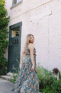 Autumn Floral Halter Neck Maxi Dress - Clove & Ivy