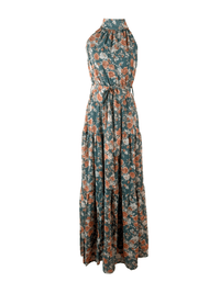 Autumn Floral Halter Neck Maxi Dress - Clove & Ivy