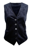 Navy Button Down Corduroy Vest - Clove & Ivy