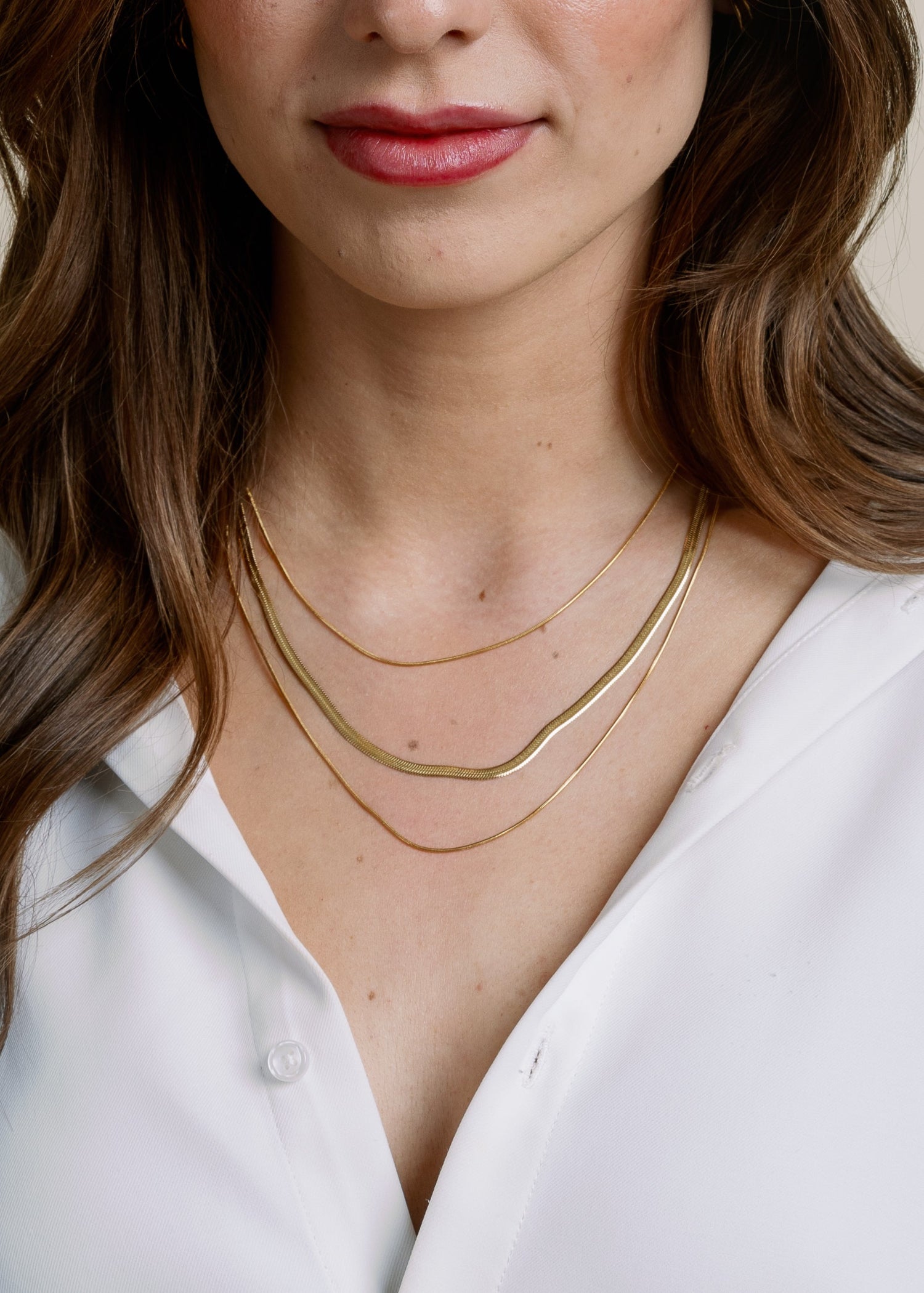 Layered Chain Necklace – Addie Gold Necklace Set
