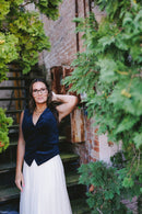 Navy Button Down Corduroy Vest - Clove & Ivy