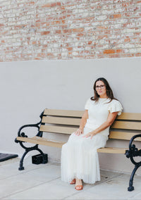 Off - White Cable Knit Short Flutter Sleeve Sweater - Clove & Ivy