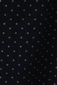 DENIM POLKA DOT SHORT SLEEVE SIDE TIES MINI DRESS - Clove & Ivy