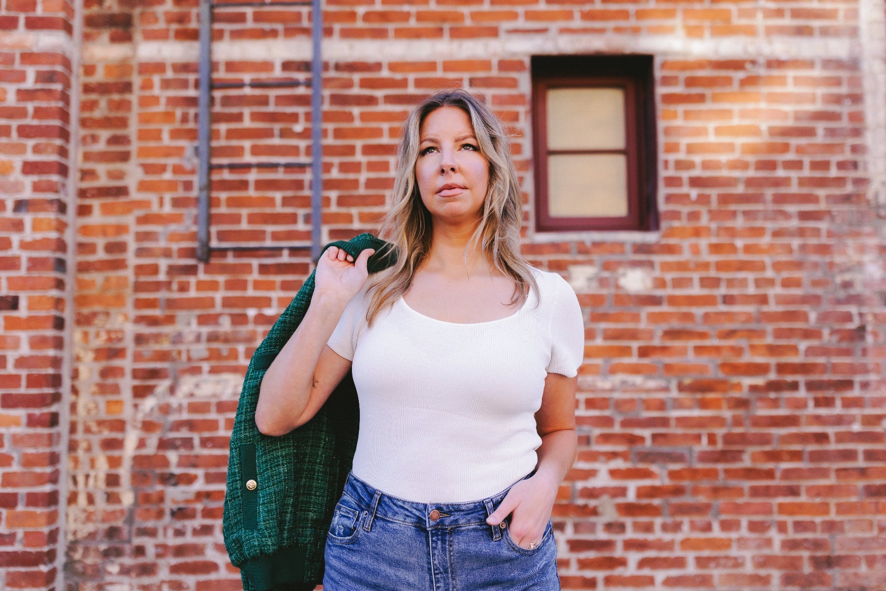Solid Knit Off White Short Sleeve Bodysuit - Clove & Ivy