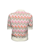 Ivory Short Sleeve Floral Knit Sweater - Clove & Ivy