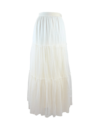 Tiered Ivory Daydream Maxi Skirt - Clove & Ivy