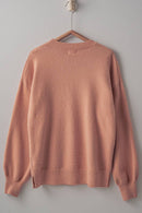 Cozy Embroidered Hello Fall Knit Crewneck Sweater - Clove & Ivy