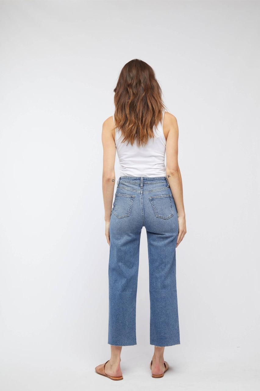 Aberdeen Ankle Crop High Rise Jean, Vintage Worn