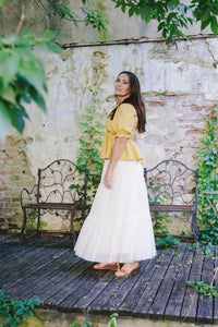 Tiered Ivory Daydream Maxi Skirt - Clove & Ivy